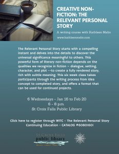 Creative Writing: The Relevant Personal Story